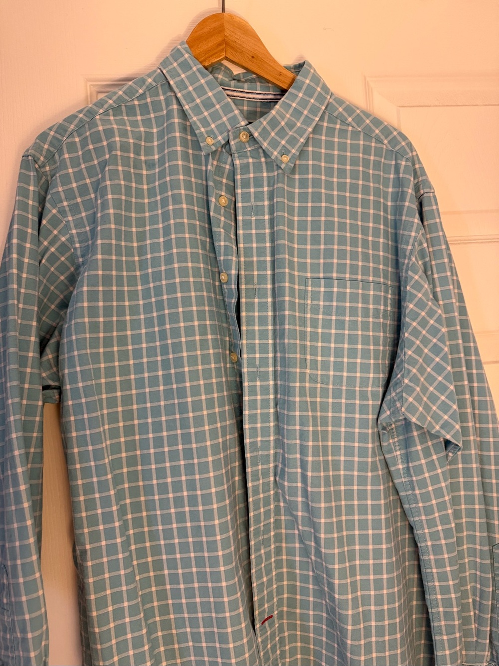 Men's Light Cremieux Blue Check Button-Down Shirt